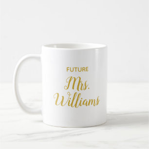 Personalisiert Future Mrs Bride Gift Custom Fiance Kaffeetasse