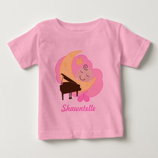 Personalisiert Future Piano Player Babytee Baby T-shirt (Vorderseite)