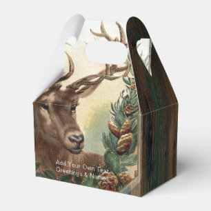 Personalisiert Gable Box Rustic STAG Deer Geschenkschachtel