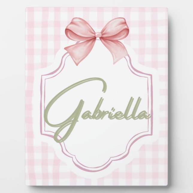 Personalisiert Gabriella Baby Girl Kinderzimmer Bo Fotoplatte (Vorderseite)