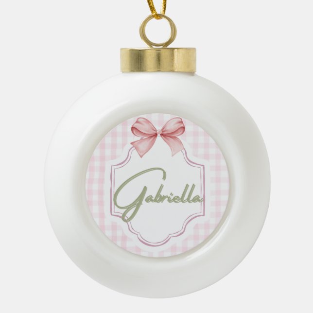Personalisiert Gabriella Baby Girl Kinderzimmer Bo Keramik Kugel-Ornament (Vorderseite)