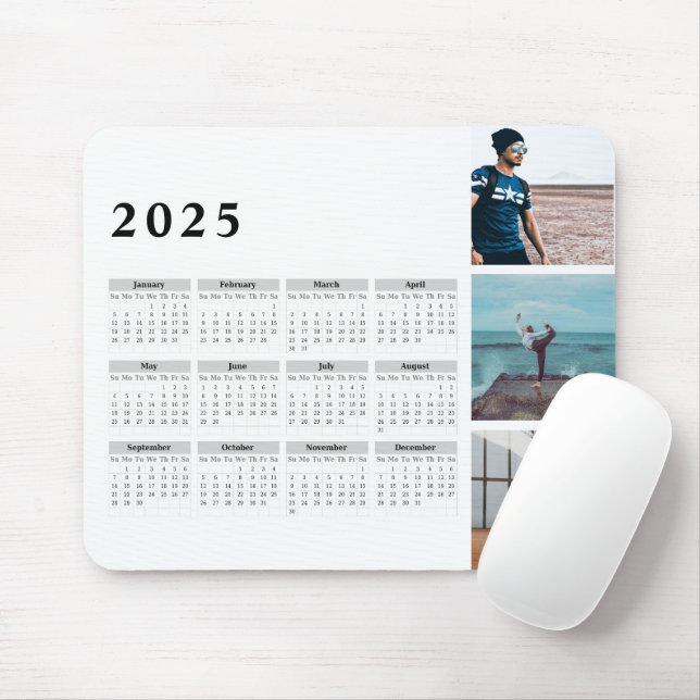 personalisiert Gallery Calendar 2025, Bold Mousepad (Mit Mouse)