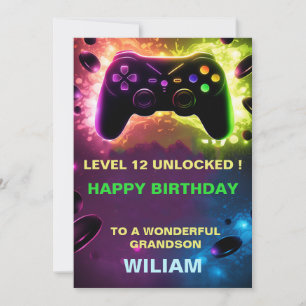 Personalisiert Gamer Birthday Card Ankündigung