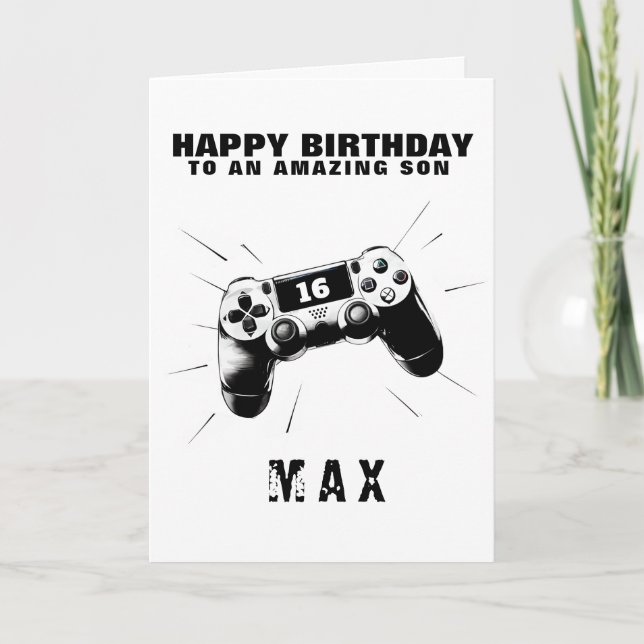 Personalisiert Gamer Birthday Card Dankeskarte (Vorderseite)