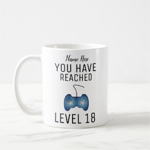 Personalisiert Gamer Tasse, 18. Geburtstagsgeschen Kaffeetasse