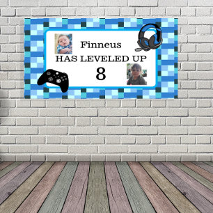 Personalisiert Gaming Themed Blue Banner