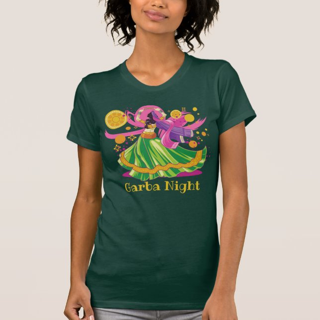 Personalisiert Garba Night Dancer T-Shirt (Vorderseite)