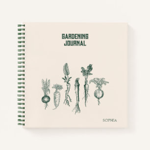 Personalisiert Gartenblatt Notizbuch