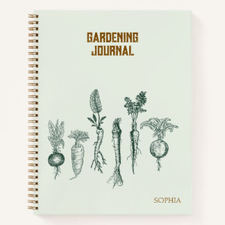 Personalisiert Gartenblatt Notizbuch
