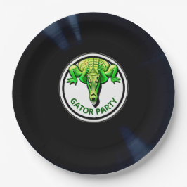 Personalisiert Gator Party 9" Round Paper Teller