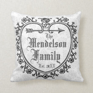 Personalisiert geblüht mit Monogramm Kissen