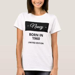 Personalisiert Geboren 1960 Geburtstag T-Shirt