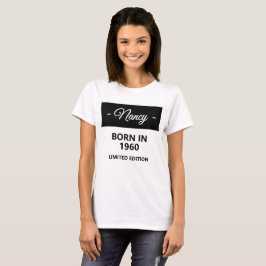 Personalisiert Geboren 1960 Geburtstag T-Shirt