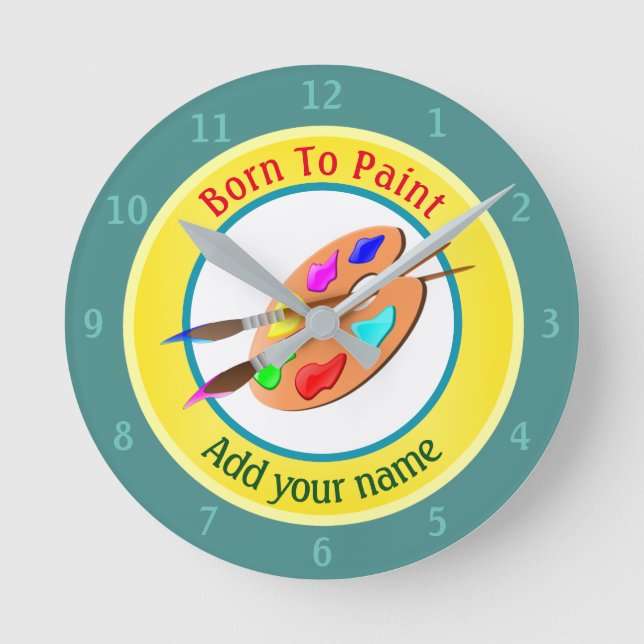 Personalisiert geboren runde wanduhr (Vorderseite)
