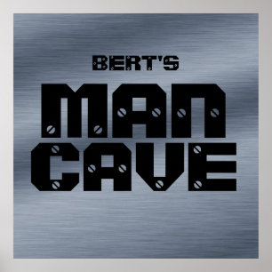 Personalisiert gebürstetes Grobposter aus Stahl Poster