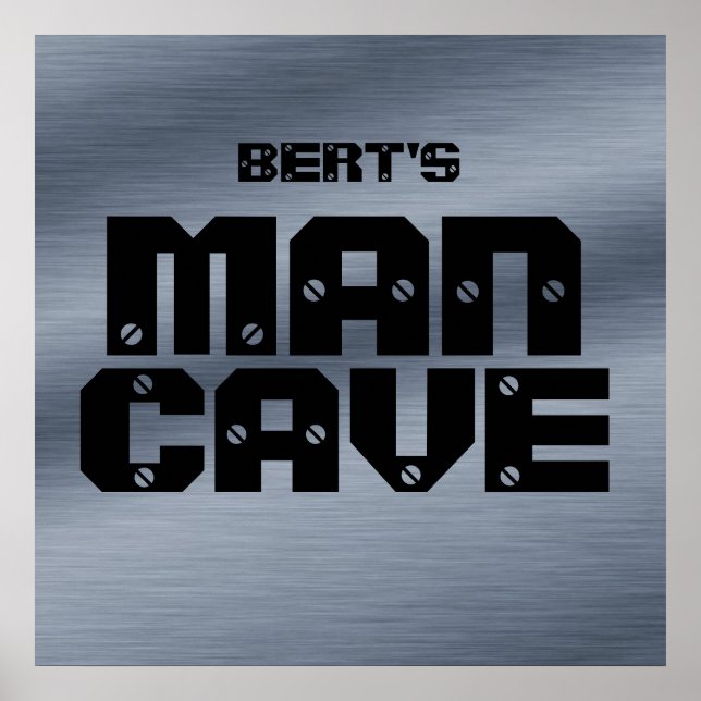 Personalisiert gebürstetes Grobposter aus Stahl Poster (Vorne)