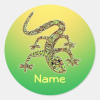 Personalisiert Gecko / Salamander / Lizard Sticker