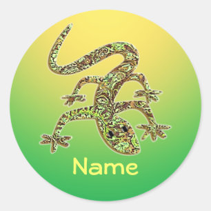 Personalisiert Gecko / Salamander / Lizard Sticker