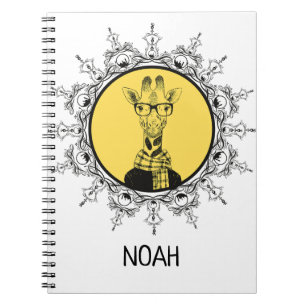 Personalisiert Geek Giraffe Niedlich Notizblock