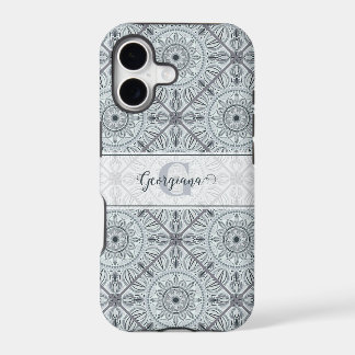 Personalisiert geflorale Harmonie Gray Mandala