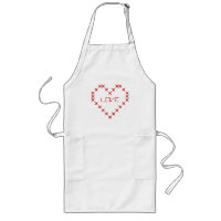 Personalisiert geheftete Liebe Herz-Schürze für Fr