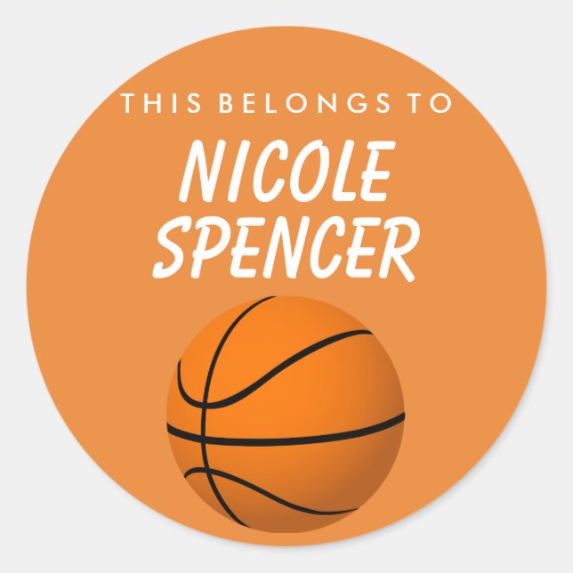 Personalisiert gehört dies zum Aufkleber - Basketb (Vorderseite)