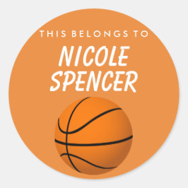 Personalisiert gehört dies zum Aufkleber - Basketb