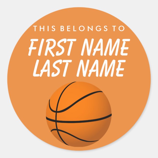 Personalisiert gehört dies zum Aufkleber - Basketb (Vorderseite)