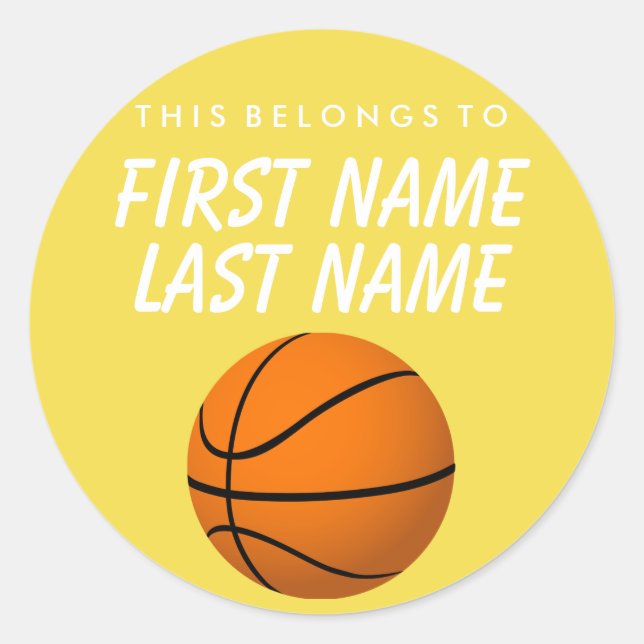 Personalisiert gehört dies zum Aufkleber - Basketb (Vorderseite)