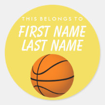 Personalisiert gehört dies zum Aufkleber - Basketb