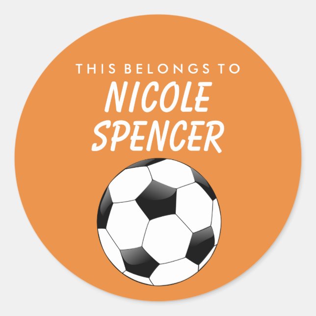 Personalisiert gehört dies zum Aufkleber - Fußball (Vorderseite)