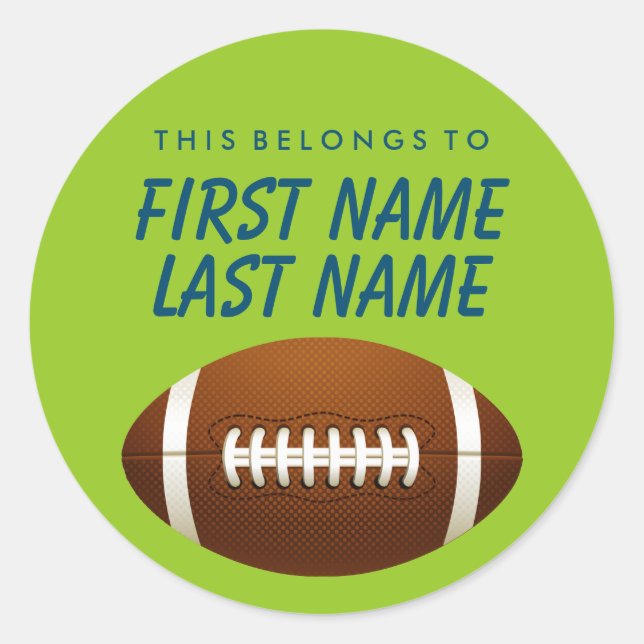 Personalisiert gehört dies zum Aufkleber - Fußball (Vorderseite)