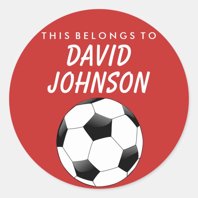 Personalisiert gehört dies zum Aufkleber - Fußball (Vorderseite)