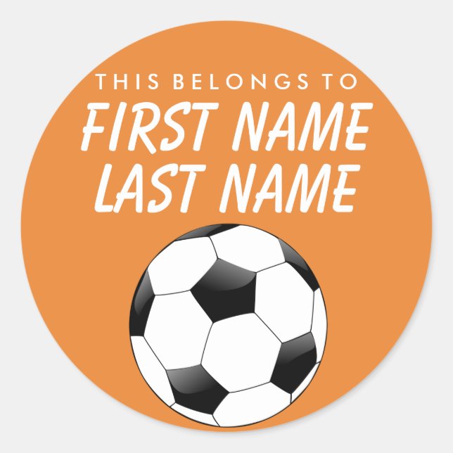 Personalisiert gehört dies zum Aufkleber - Fußball (Vorderseite)
