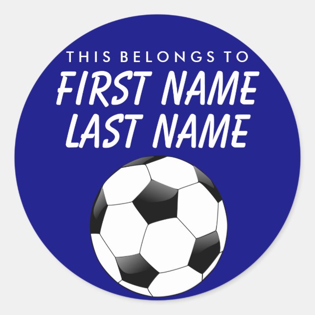 Personalisiert gehört dies zum Aufkleber - Fußball (Vorderseite)