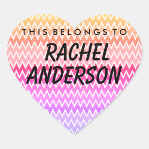 Personalisiert gehört dies zum Herzsticker Herz-Aufkleber