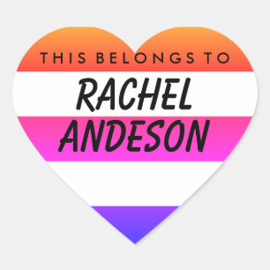 Personalisiert gehört dies zum Herzsticker Herz-Aufkleber