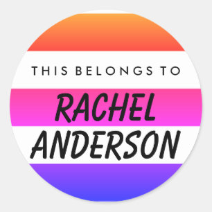 Personalisiert gehört dies zum runden Aufkleber