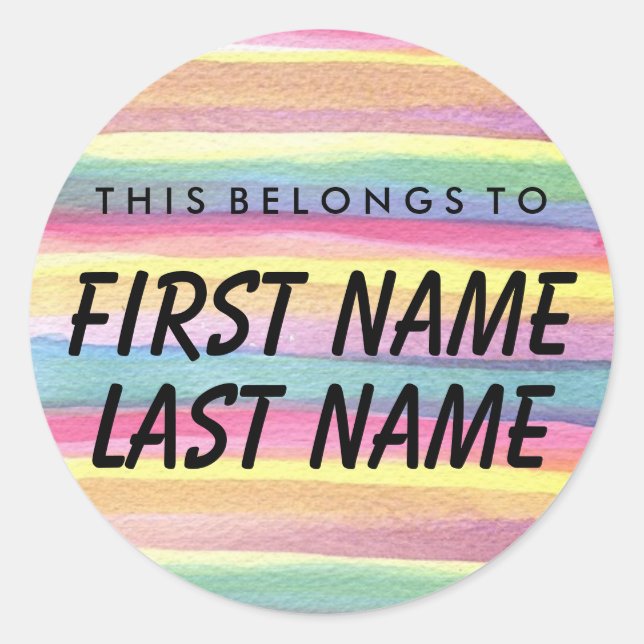 Personalisiert gehört dies zum runden Aufkleber (Vorderseite)