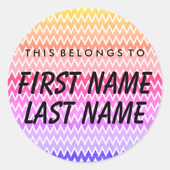 Personalisiert gehört dies zum runden Aufkleber (Vorderseite)