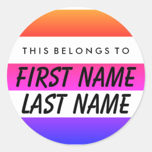 Personalisiert gehört dies zum runden Aufkleber