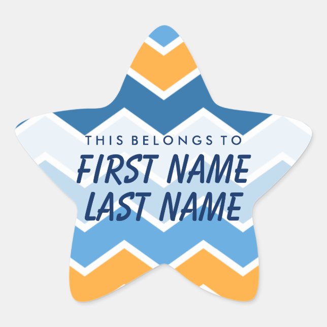 Personalisiert gehört dies zum Sternenaufkleber Stern-Aufkleber (Vorderseite)