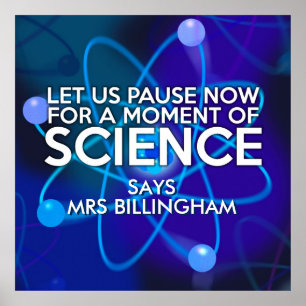 Personalisiert Gelassen Pause jetzt Wissenschaft Poster