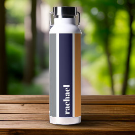 Personalisiert-Gelb-Streifen-Wasserflasche Trinkflasche