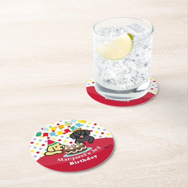 Personalisiert-Gelb- und Schwarzmarkierungen zum G Runder Pappuntersetzer (Vor Ort)