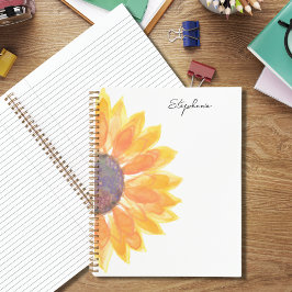 Personalisiert Gelbblüte Notizbuch