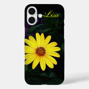Personalisiert-Gelbe Blume Apple iPhone Case