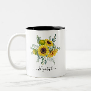Personalisiert Gelbe Blütenblume Tasse
