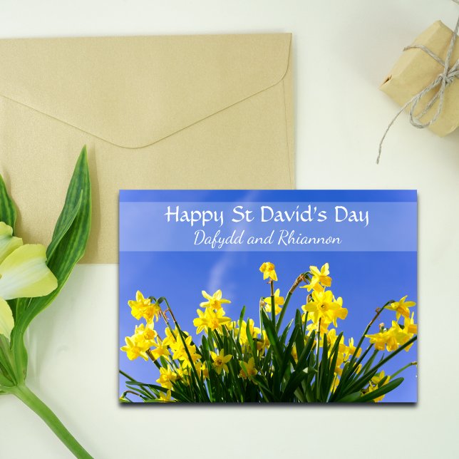 Personalisiert Gelbe Daffodils St. David's Day Karte (Von Creator hochgeladen)