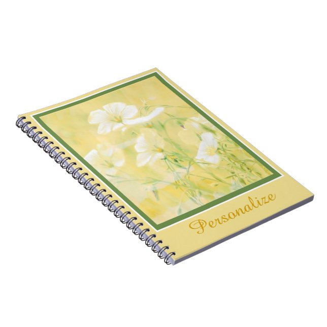 Personalisiert Gelbe Wildblumen Notizblock (Rechte Seite)